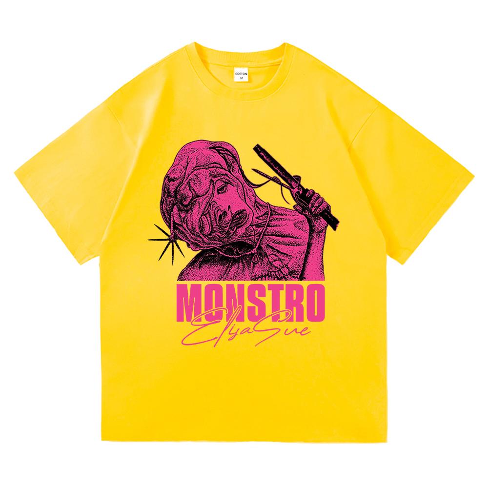 The Substance Movie 2024 T Shirts Men Harajuku Monstro Elisasue Tshirt Unisex High Quality Horror Style Vintage Cotton Tee Shirt