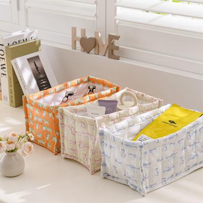 2025 INS Fabric Clothing Storage Basket Underwear Storage Box Home Wardrobe Drawer Type Foldable Storage Box