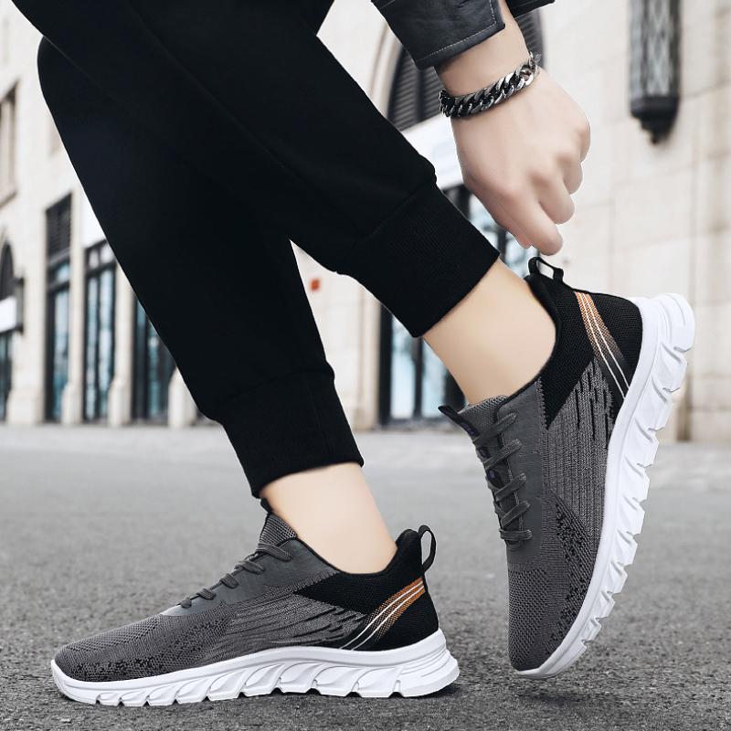 Men's Sneakers Mesh Male Vulcanized Shoes Breathable Comfortable Platform Shoes Lace Up Outdoor Men Running Shoes Trend