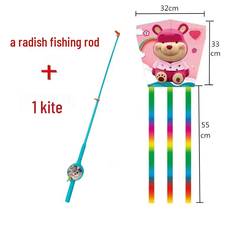 Weifang Traditional Handmade Fishing Rod Kite: Easy-to-Fly Outdoor Parent-Child Fun Kite for Adults & Children