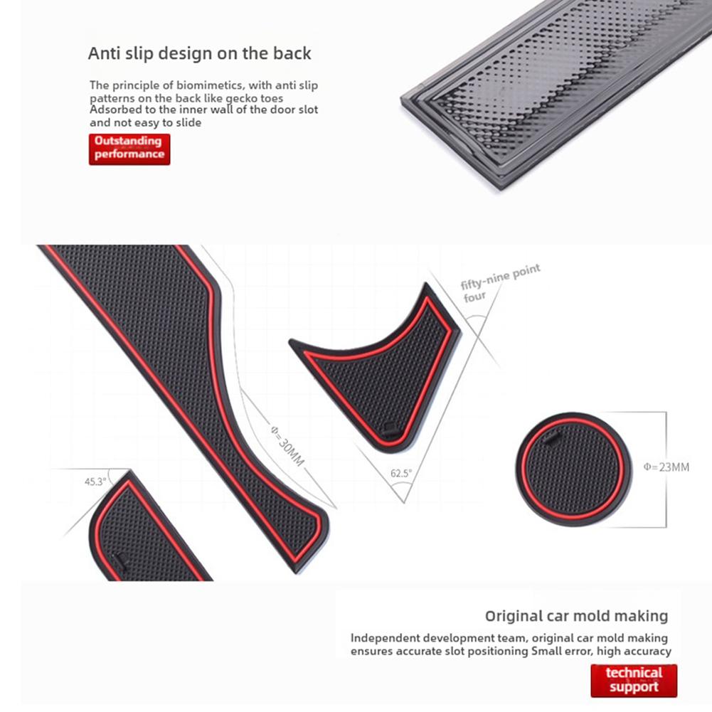 For 24 ForPRADO ForLC250 Anti-slip Door Slot Mat Prado Dust Mat Water Cup Slot Organizer Mat