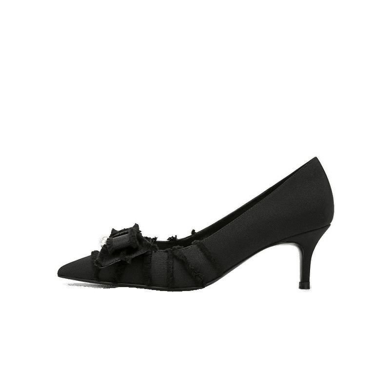 Pointed Butterfly Butterfly Pearl Flat Shoes Women's High Heel Wedding Shoes Commuter Shoes