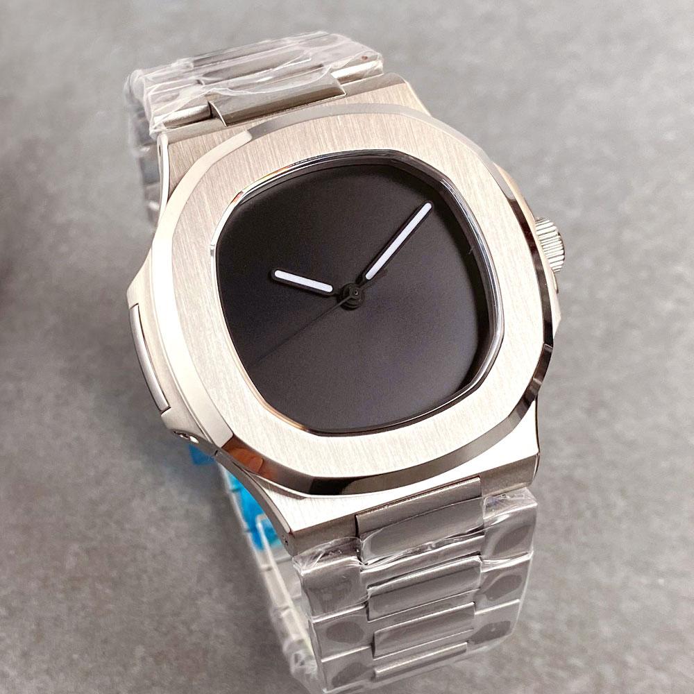 Tandorio Simple Premium Black Business Men NH35A PT5000 Sapphire Crystal Glass 100m Waterproof Automatic Square Mechanical Watch