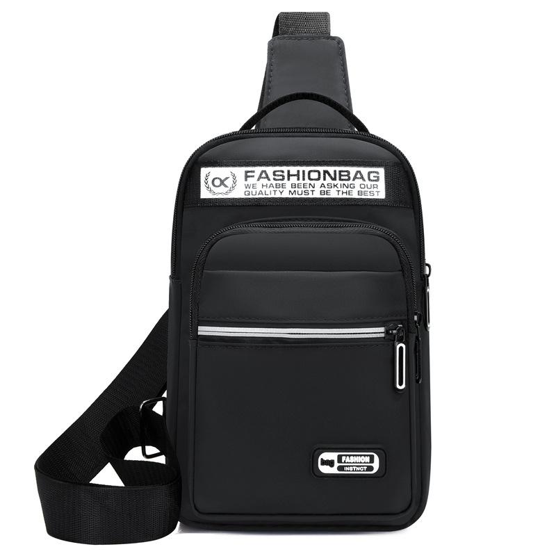 Geantă de piept pentru bărbați, simplă, de mare capacitate, de călătorie în aer liber, geantă de umăr, modă casual, geantă de piept multifuncțională