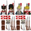Napoleonic War Military Building Blocks Mini Bricks Figures Gifts Weapons Funs Equipments Russian France UK Italy Solider Toys