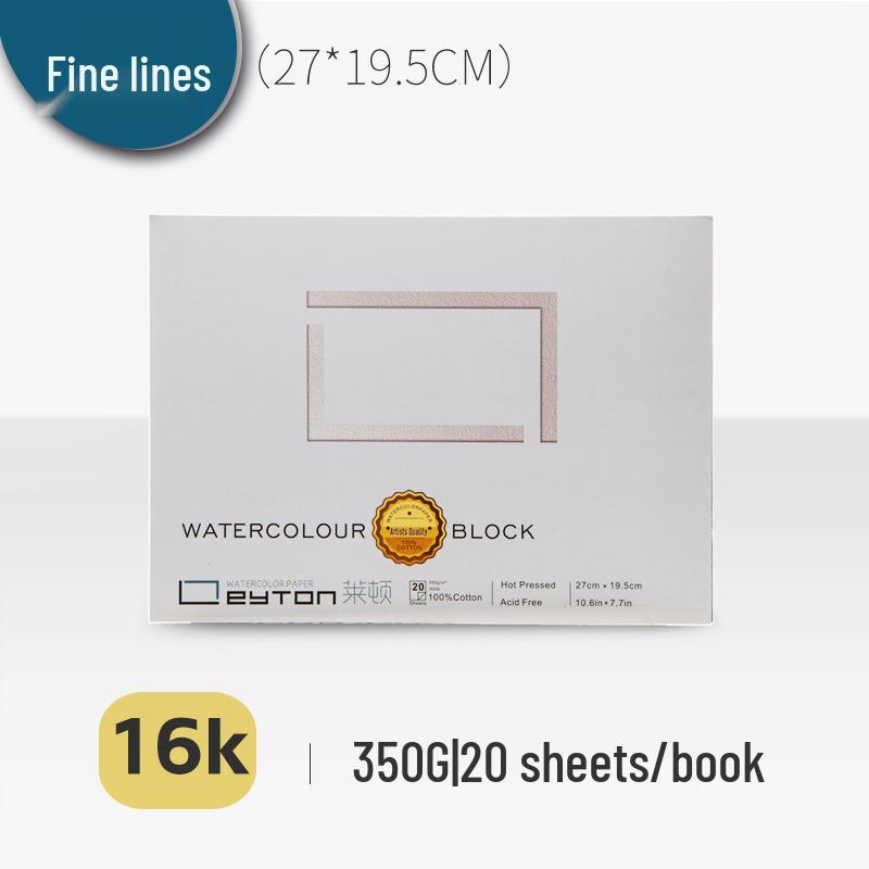Leighton Portable Watercolor Sketchbook - Hand-painted, All Cotton, 32k-4k Sizes, 300g, Fine to Coarse Textures.