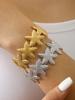 Summer Beach Collection Personalized Exaggerated Fashion Charms Stainless Steel 18K Gold Plated Starfish Bracelet For Women