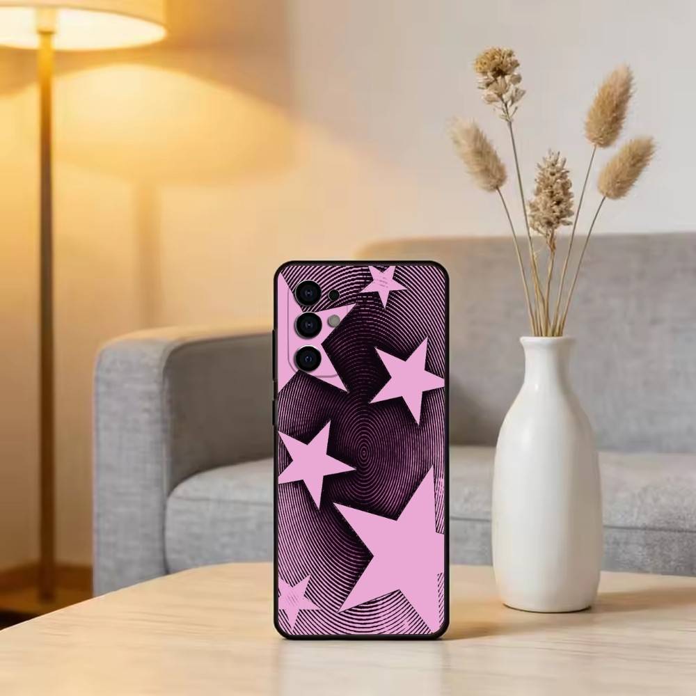 Y-y2K Star Aesthetic Phone Case Black Silicone Soft For Samsung S25,S24,S21,S22,S23,S30,Ultra,S20,Plus,Fe,Lite