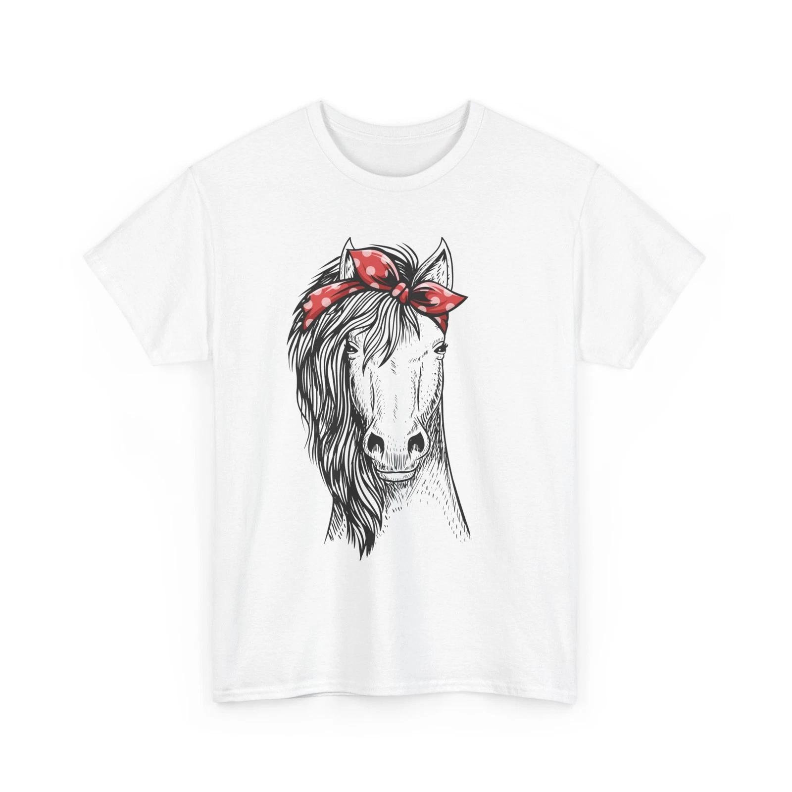 Horse Bandana Shirt, Horseback Riding Lovers Horse Owner Women Men T shirt 4XL