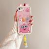 KEYSION Cute Ear 3D Cartoon Case for iPhone SE 2020 2022 with Bracelet Silicone Shockproof Phone Cover for iPhone 8 7 6s Plus