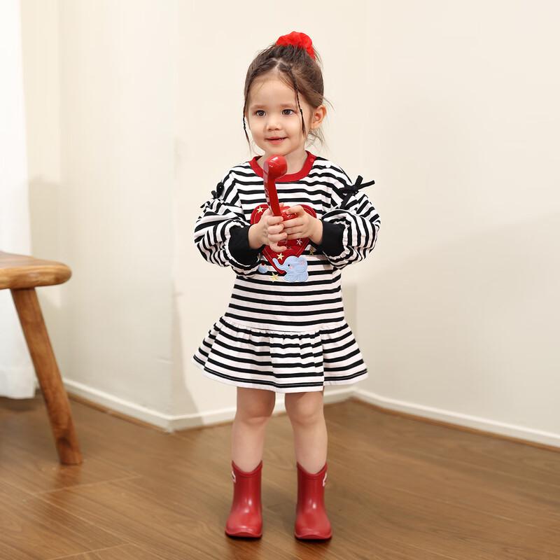 LUSON Baby Girl's Casual Long Sleeve Sweatshirt Dress