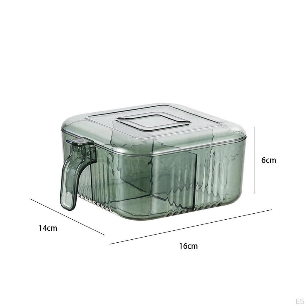 4 Storage Compartments Seasoning Box for Dining Table Home Kitchen