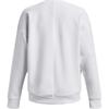 Under Armour Summit Solid Logo Print Crew Neck Long Sleeve Sweatshirt Women Sweatshirt White 1374118-100