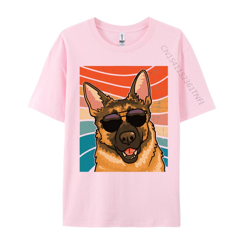 Mens Cotton Tshirt Retro German Shepherd T German Shepherd Tshirt loose Print Casual Comfortable Tshirt Top