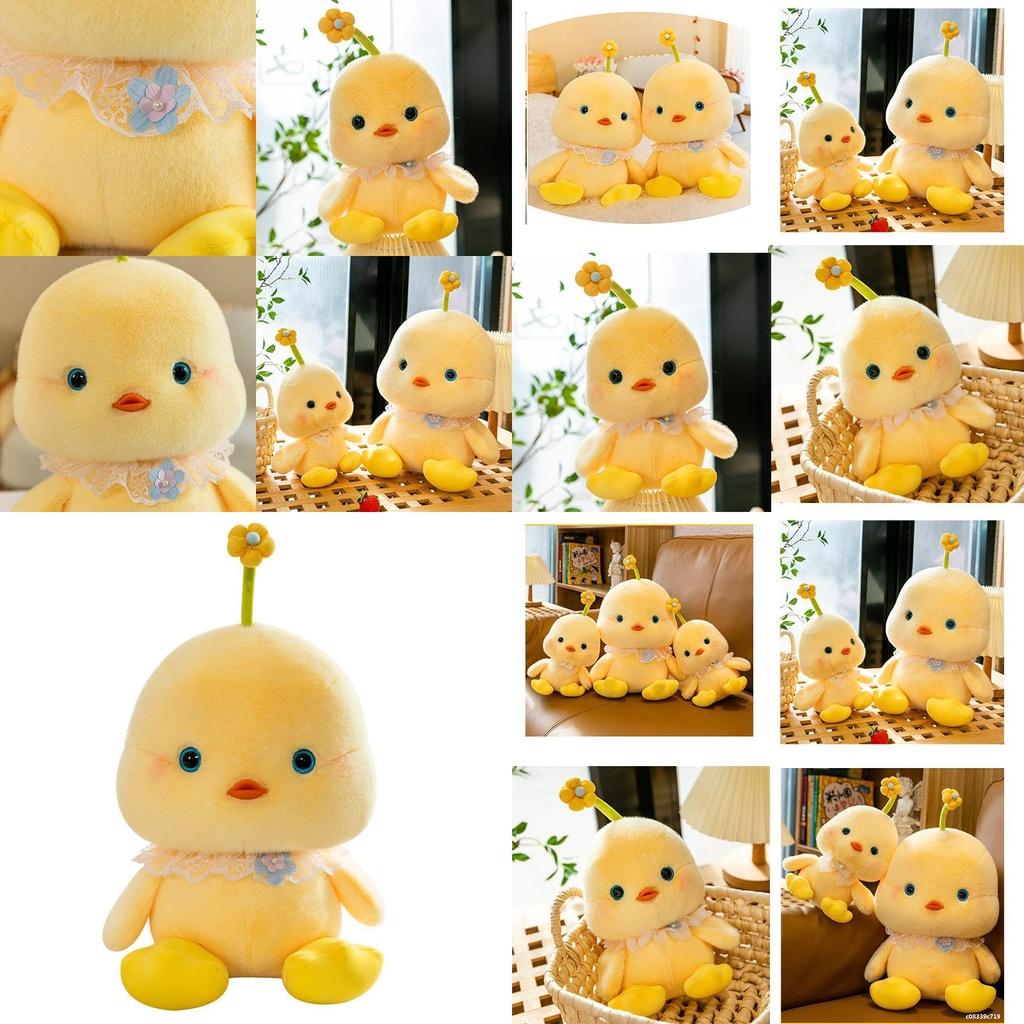 Cute Plush Toy Doll For Children's Birthday Gift Animal Chicken Design Short Plush Material 20cm Height