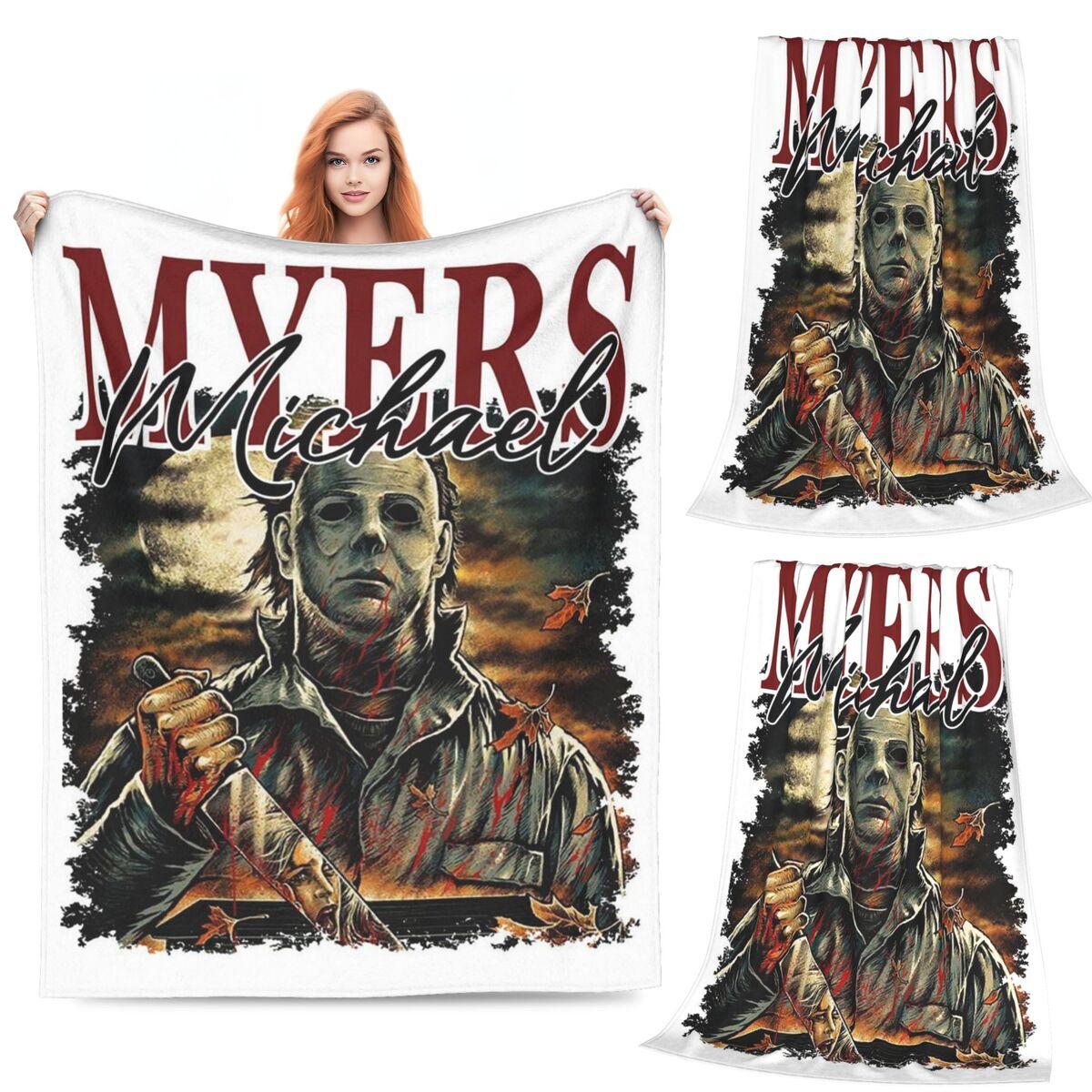 

Michael Myers Blanket Soft Warm Flannel Throw Blanket Cover for Bed Living room Picnic Travel Home Couch 100cmx150cm