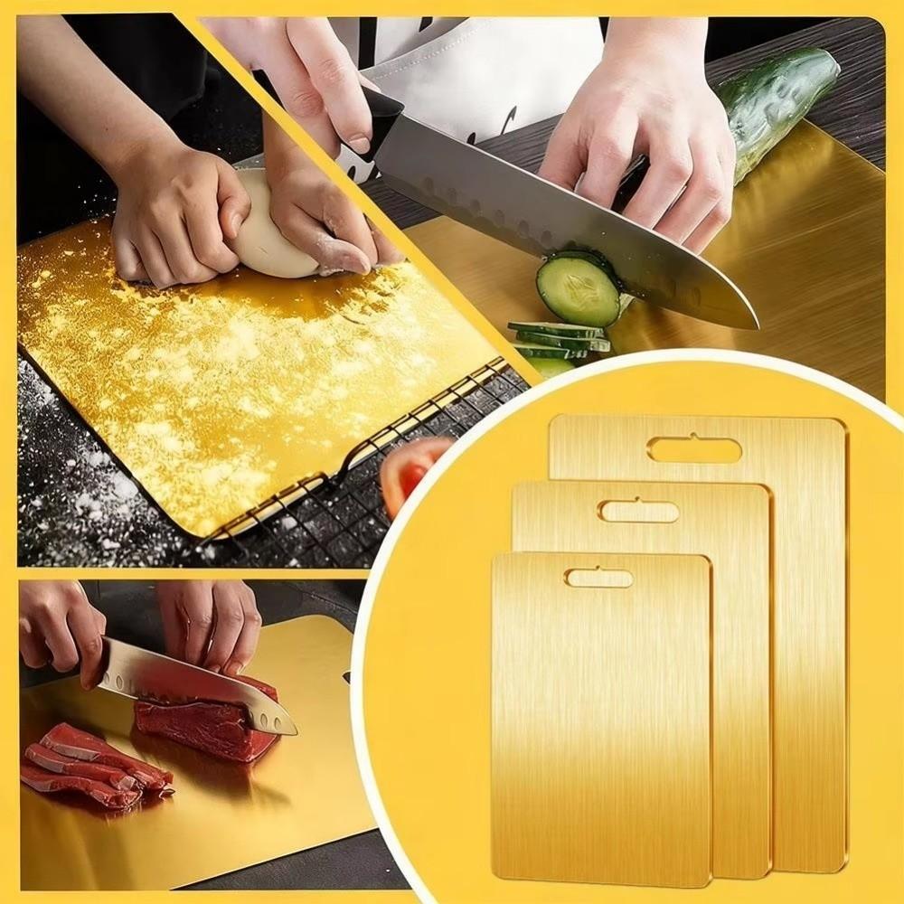 Thickened Cutting Board Double Sided Chopping Plate Stainless Steel Chopping Board  Cut Fruits