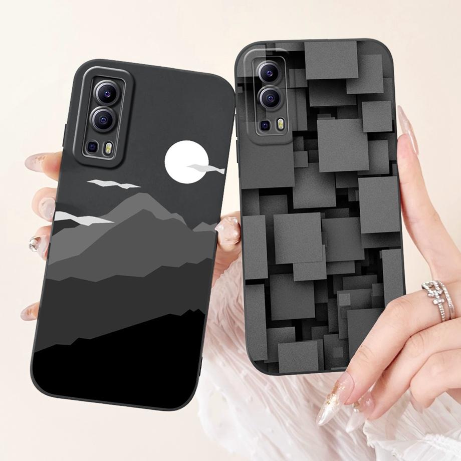 Lovely Painted Phone Case For Vivo Y72 5G Y75s Y52 5G Silicone Anti-knock Soft Cover Funda For Vivo iQOO Z3 Panda Cat Animals