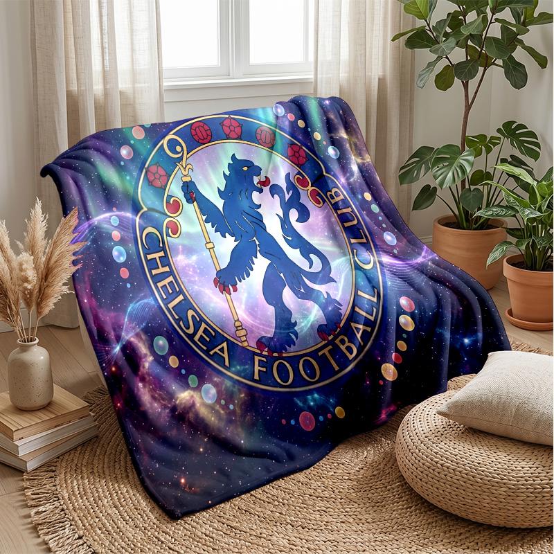 Chelsea FC Theme blanket Soft Flannel Blanket Plush Throw Blanket Cozy Sofa Bed Blanket for Home Decor