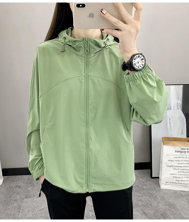 Women's Summer Outdoor Hooded Jacket - Cooling, UV-Resistant, Breathable, Loose-Fit Windbreaker for Sun Protection