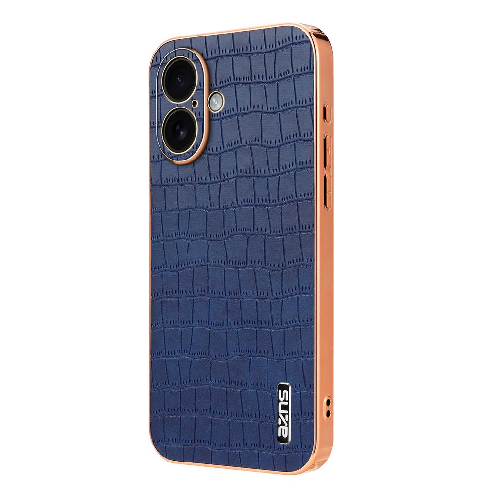 AZNS For iPhone 17 Case Electroplating Crocodile Texture PU+TPU Phone Cover