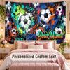 Soccer (365) Theme Wall Tapestry Customized With Name Text Personalized Hanging Tapestry For Bedroom Living Room Decor