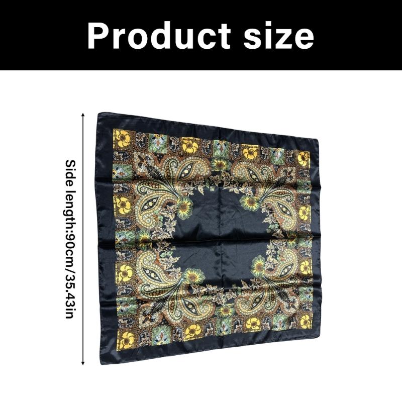 Breathable Paisleys Scarf Multipurpose Neckwear Handbag Decoration Easy Care Travel Essential Daily Outfit