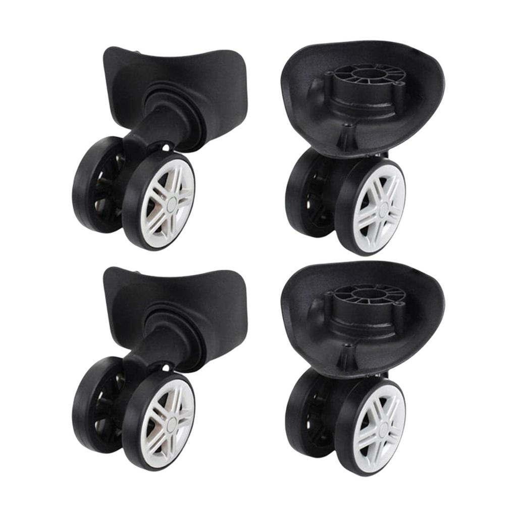 4Pieces Practical Black Casters for Trolley Suitcase Repair with 360 Degree Rotation For Smooth Travel Experience