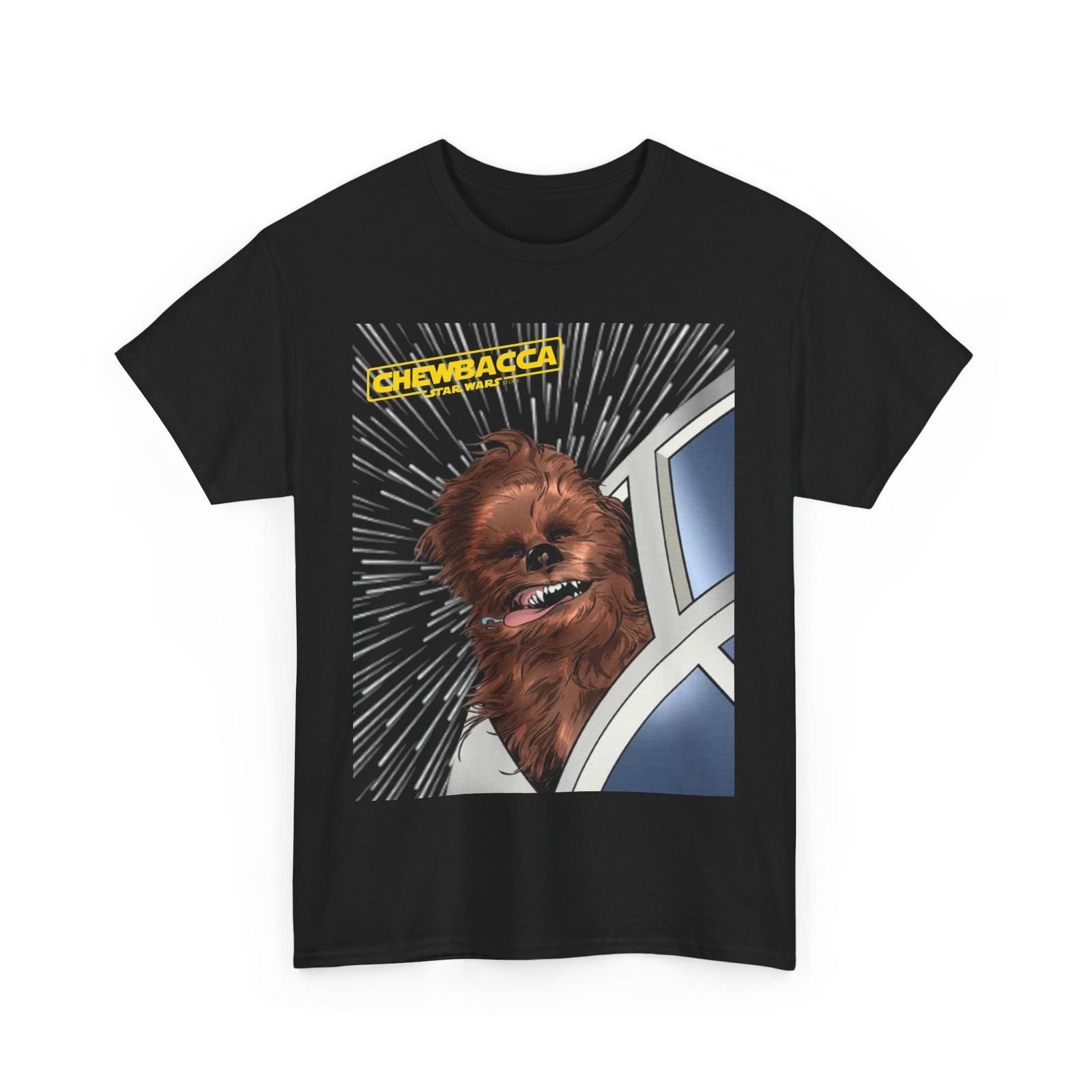 Chewbacca Tee Star Wars Graphic Shirt Chewie Head Out Window Funny Space Tee M