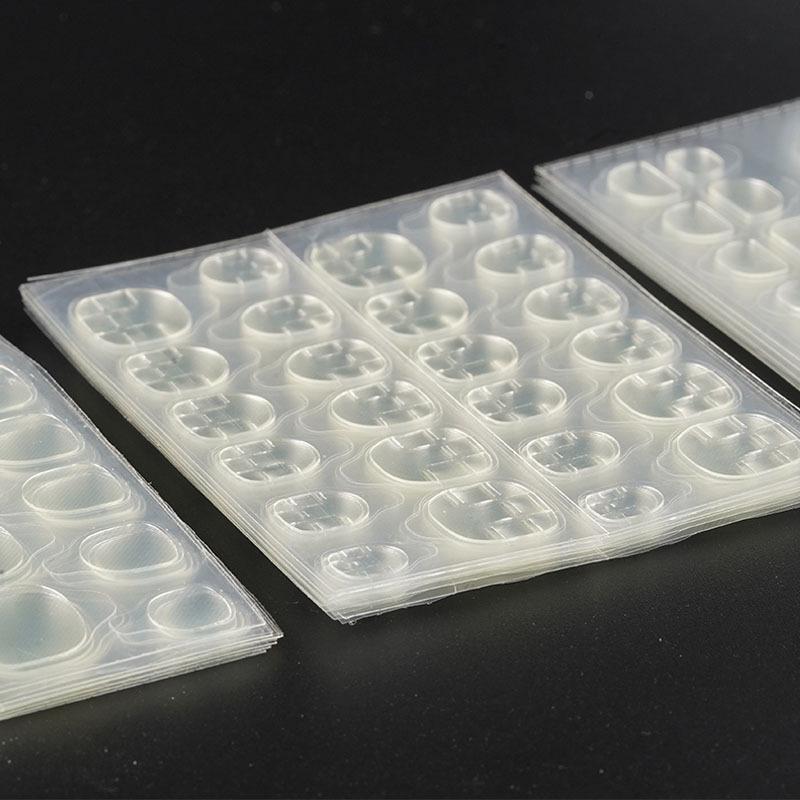 Trace-Free Transparent Double-Sided Jelly Nail Stickers: Removable, No Damage, Reusable Nail Art Glue