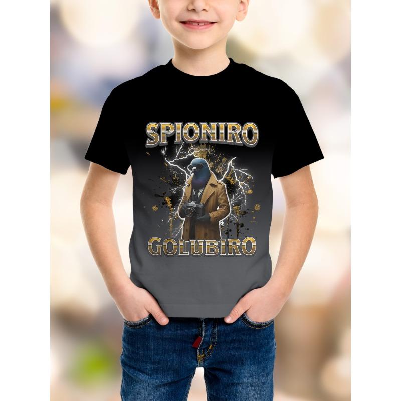 3D Print Summer Spring Sports Fashion Streetwear Kids  Crew Neck Casual Daily Outdoor Regular Top