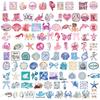 10/30/50/100pcs Cute INS Style Cartoon Blue Pink Coast Aesthetic Stickers DIY Laptop Notebook Suitcase Decoration Sticker Decals