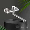 304 Stainless Steel Rotating Shower & Bathtub Faucet, Hot/Cold, Wall-Mounted, Concealed Installation.