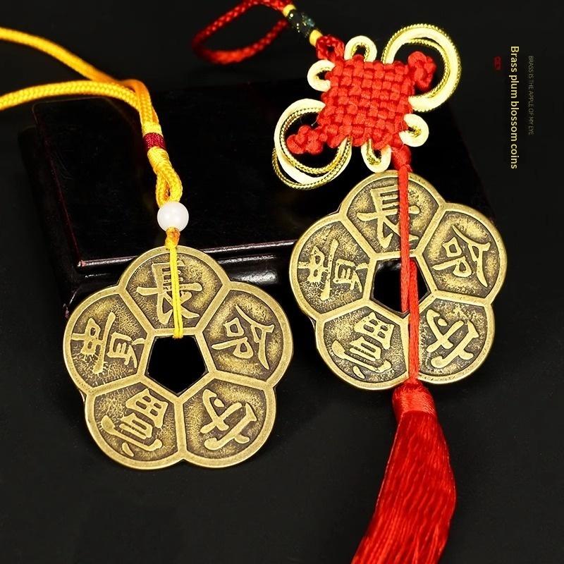 

Chinese Old Copper Coin Plum Blossom Lucky Coins China Charms Collectibles Gift Chinese Feng Shui Lucky Coins For Jewelry Making 1pc