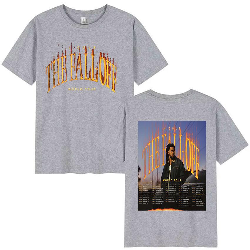 J.Cole The Fall Off Welttournee 2026 Grafik T-Shirt Unisex Vintage Hochwertiges Mode-T-Shirt Kleidung Übergroßes Baumwoll-T-Shirt