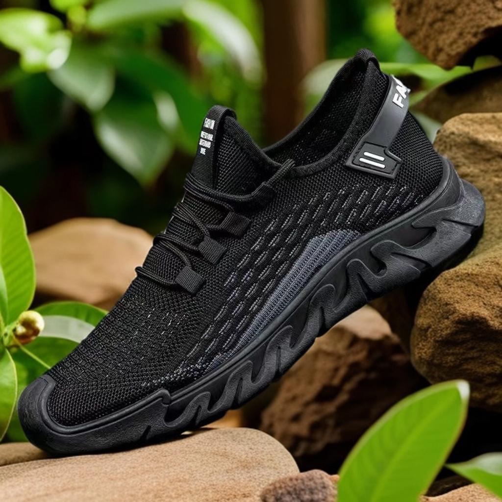 Summer fly-woven mesh shoes breathable sneakers soft sole light student running shoes