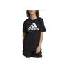 Adidas T-Shirt Round Neck Short Sleeve Letter Black Kids tops IC6855