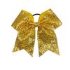 Children's Shiny Sequin Bow Hair Tie with Swallowtail Ribbon