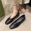 Plus Size French Style Gentleman's Shoes One Step Shallow Square Toe Shoes Versatile Comfortable for Commuting Adults In Summer