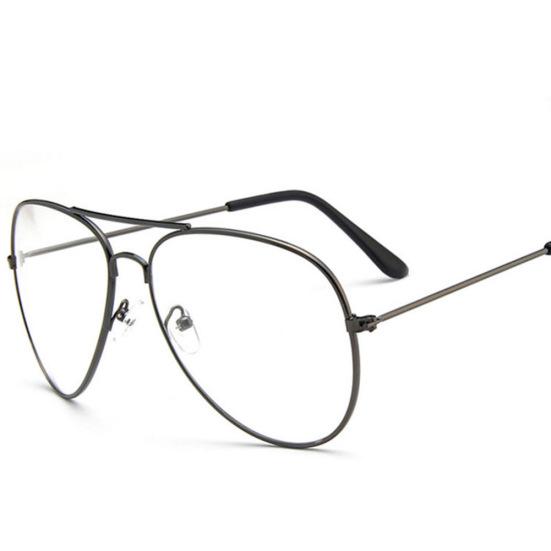 Unisex Retro Big Round Metal Frame Clear Lens Glasses Eyeglasses Spectacles