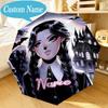 Custom Name Gothic Addams Umbrella Folding Umbrella, Automatic Umbrella 8-Frame for Travel, Casual Lightweight Birthday Christmas gift