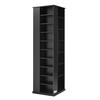 Media Storage Cabinet, CD Rack Tower, 34 Compartments Rotating Media Tower Rack for CDs, DVDs, Books and Game Discs, DVD Stand for Living Room, Home