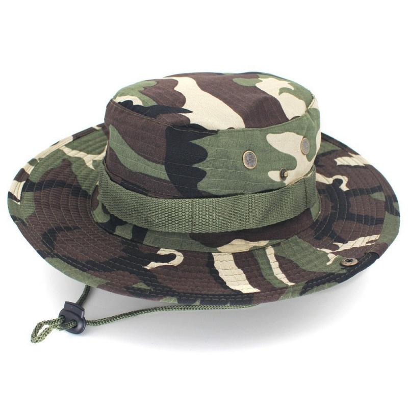 Boonie Tactical Camouflage Hats Camping Climbing Bucket Fisherman Sniper Hat Men Outdoor Fishing Hiking Cap Sun Protective Boonie Caps