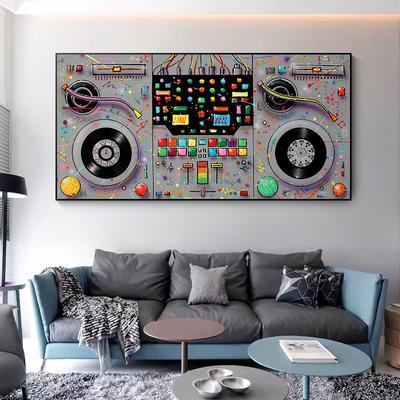 Colorful Abstract Prints On Canvas, Wall Oil Painting, Musical Instrument, Artistic Painting, Wall Decor, Pictures for the Living Room