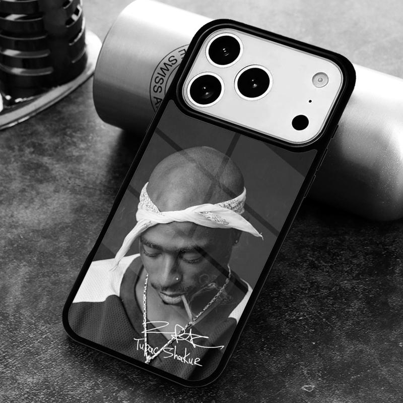 2Pac Tupac Shakur podepsaný Rap Rapper Pouzdro na telefon Pro iPhone 17 16 15 14 13 12 11 Pro Max Plus 17Air Měkké silikonové pouzdro