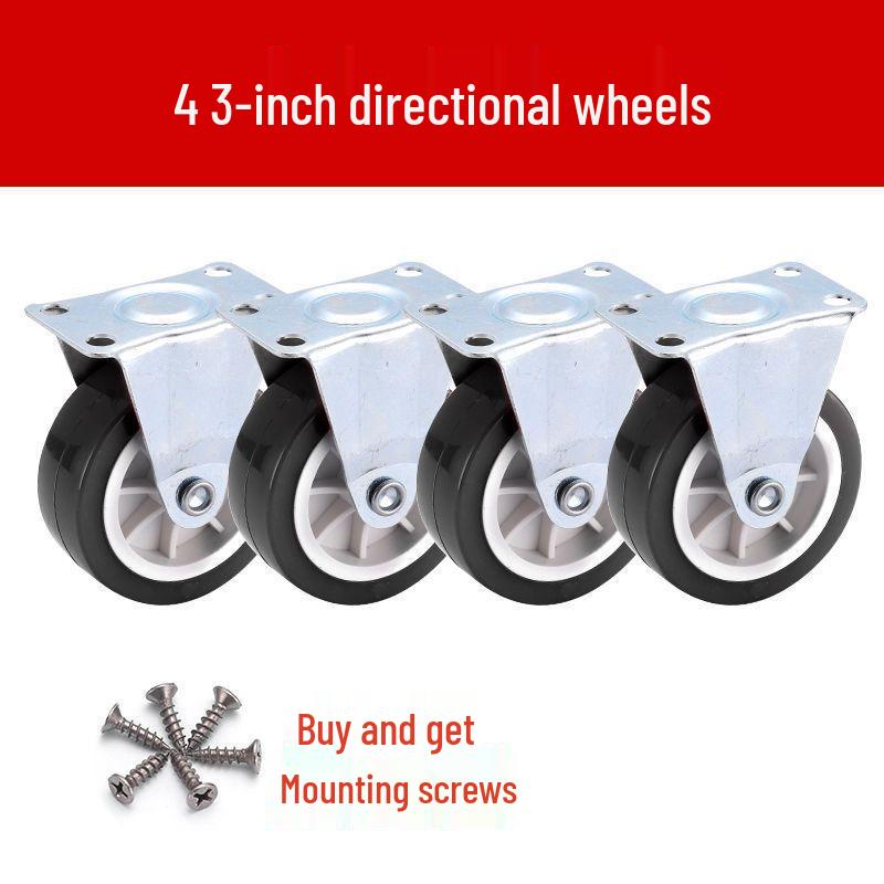 1-3 Inch Silent Swivel Caster Wheels with Brakes for Furniture and Trolleys