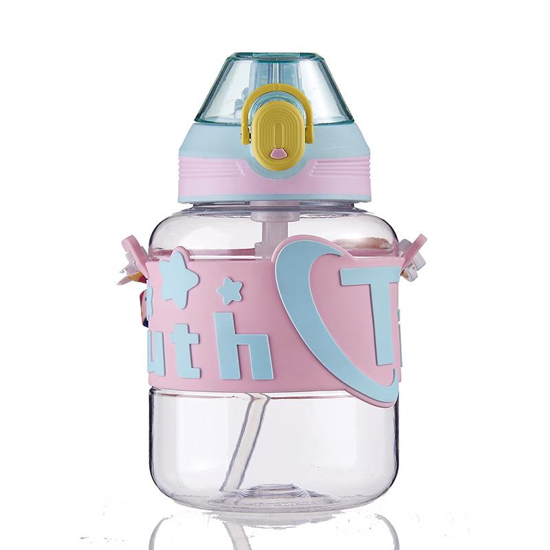 Kids Cartoon Pop-up Straw Water Bottle