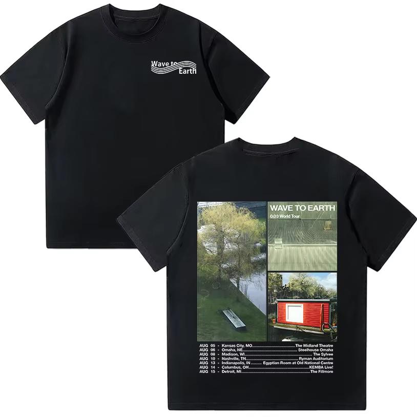 2026 Wave To Earth 003 World Tour Tshirt Unisex Casual Oversized Tops Streetwear Fashion Women Men Cotton T Shirt Kpop Clothes