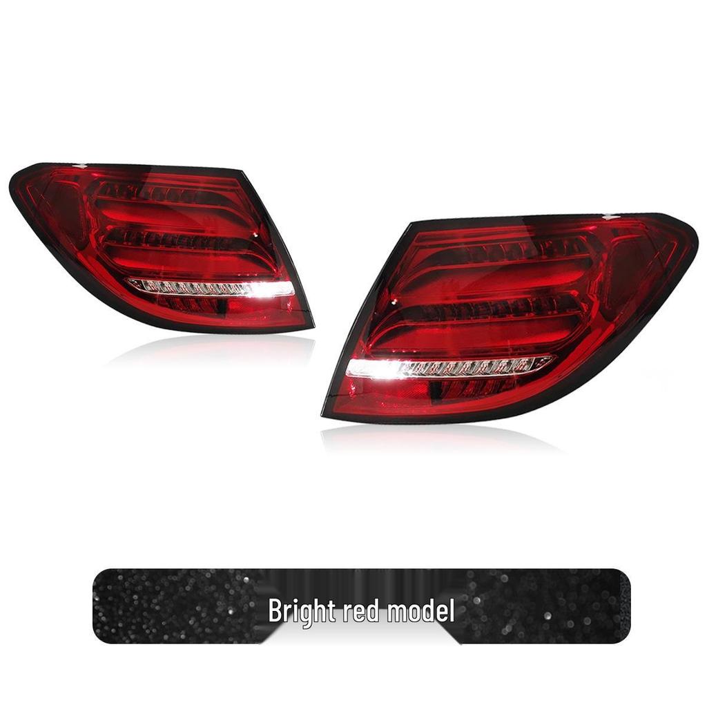 Compatible with 07-14 Mercedes-Benz C-Class W204 LED Taillight Assembly with Flowing Turn Signal and Daytime Running Light