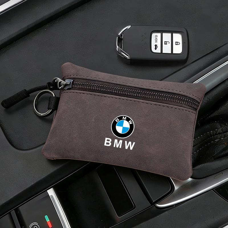 Portable Suede Car Key Bag Zipper Wallet Card Coin Pouch for BMW M3 M4 M5 E39 E46 E60 E90 X1 X3 X5 X6 X7 F10 F20 F30 Accessories FLVCM1